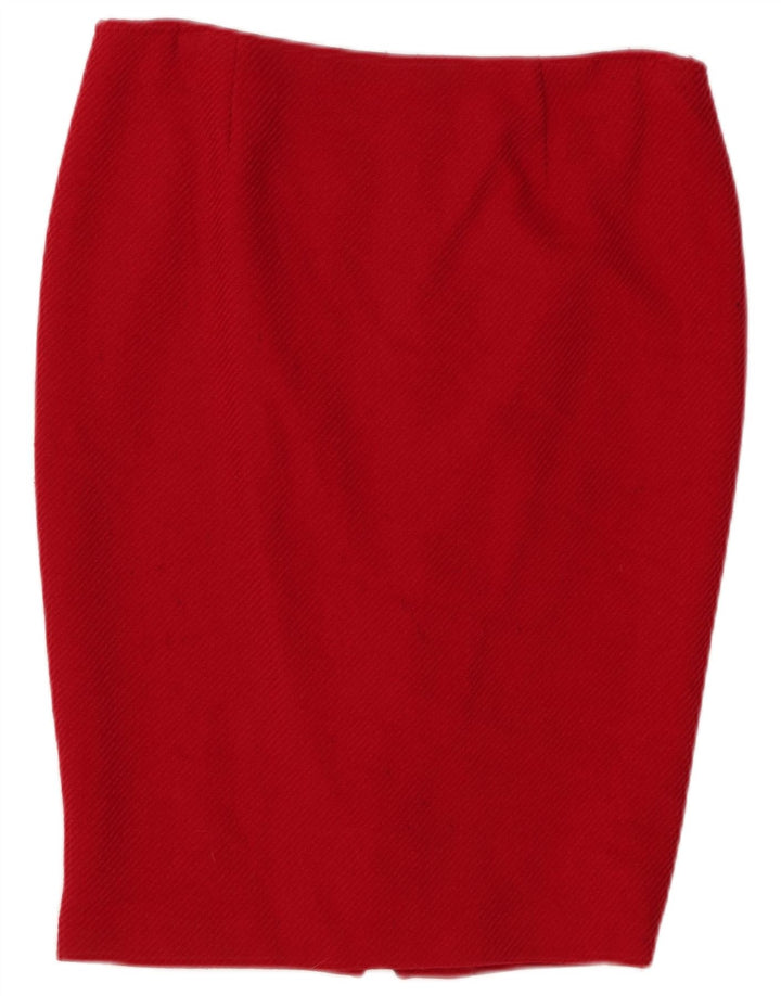 LUISA SPAGNOLI Dame Pencil Skirt IT 46 Large W32 Red Wool