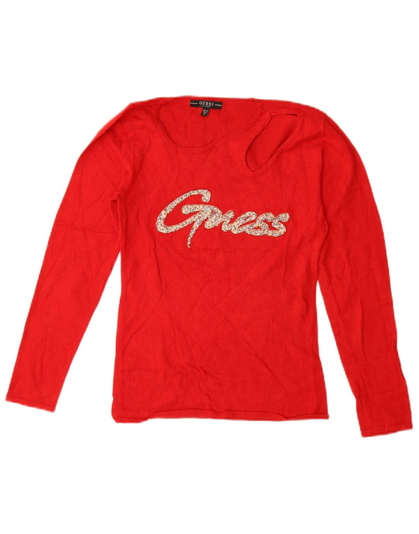 Guess Grafisk Top Langærmet UK 6 XS Rød