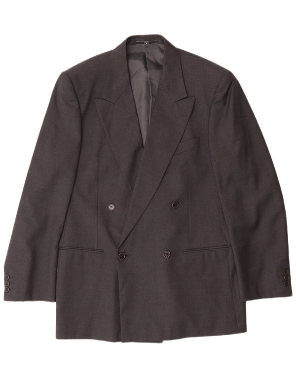 VALENTINO Herre dobbeltradet 2-delt jakkesæt IT 50 Large W34 L30 Grå