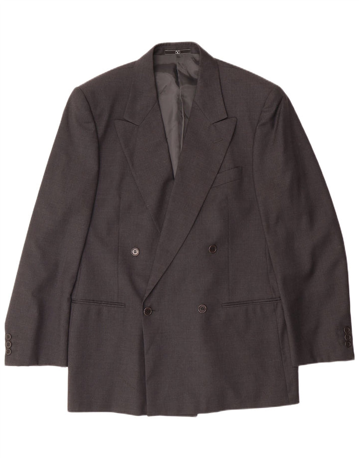 VALENTINO Herre dobbeltradet 2-delt jakkesæt IT 50 Large W34 L30 Grå