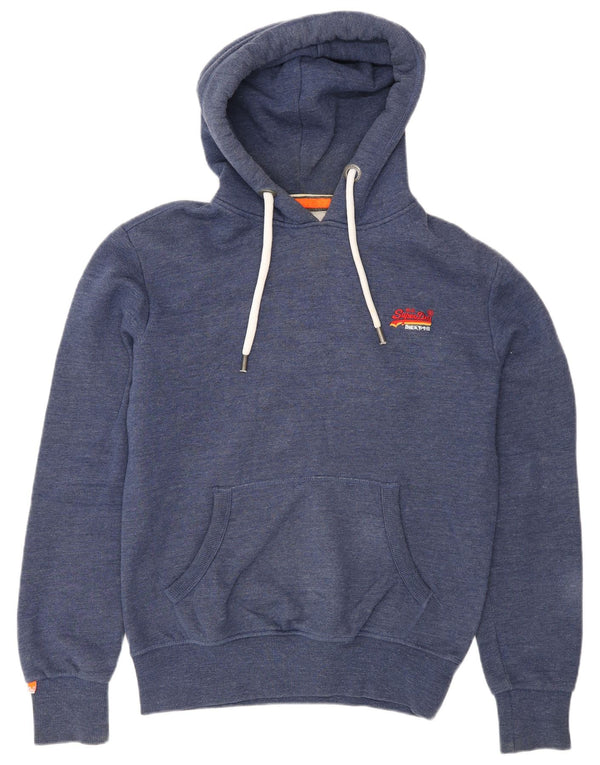 Superdry Regular Fit hættetrøje til mænd, lille blå bomuld