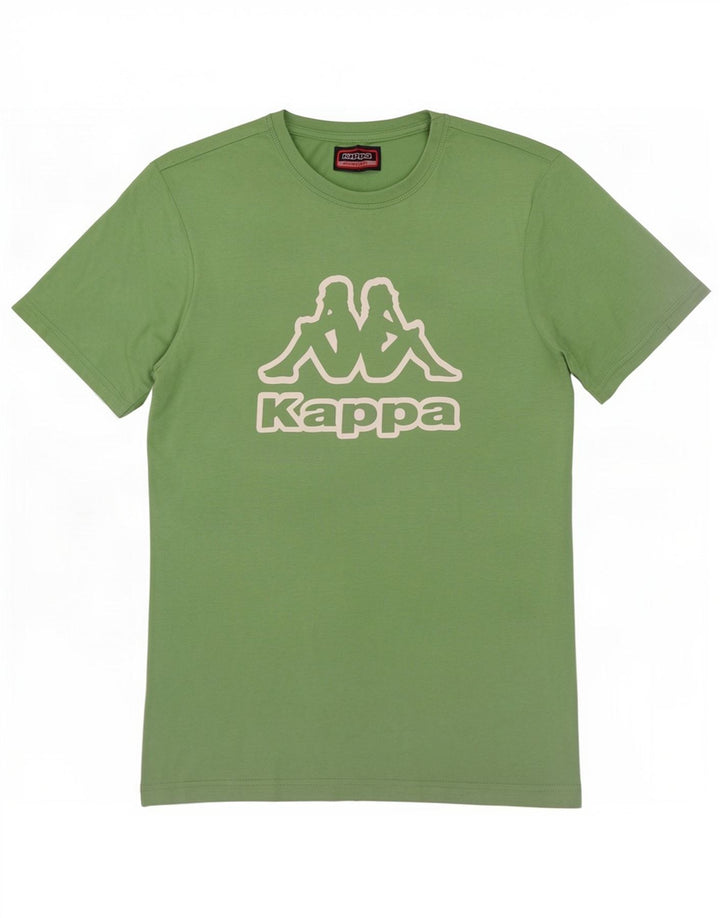 Kappa Herre Grafisk T-Shirt Top Medium Grøn Bomuld