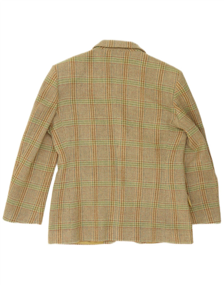 Henry Cottons Dame 3-knaps blazerjakke IT 44 Medium Green Houndstooth