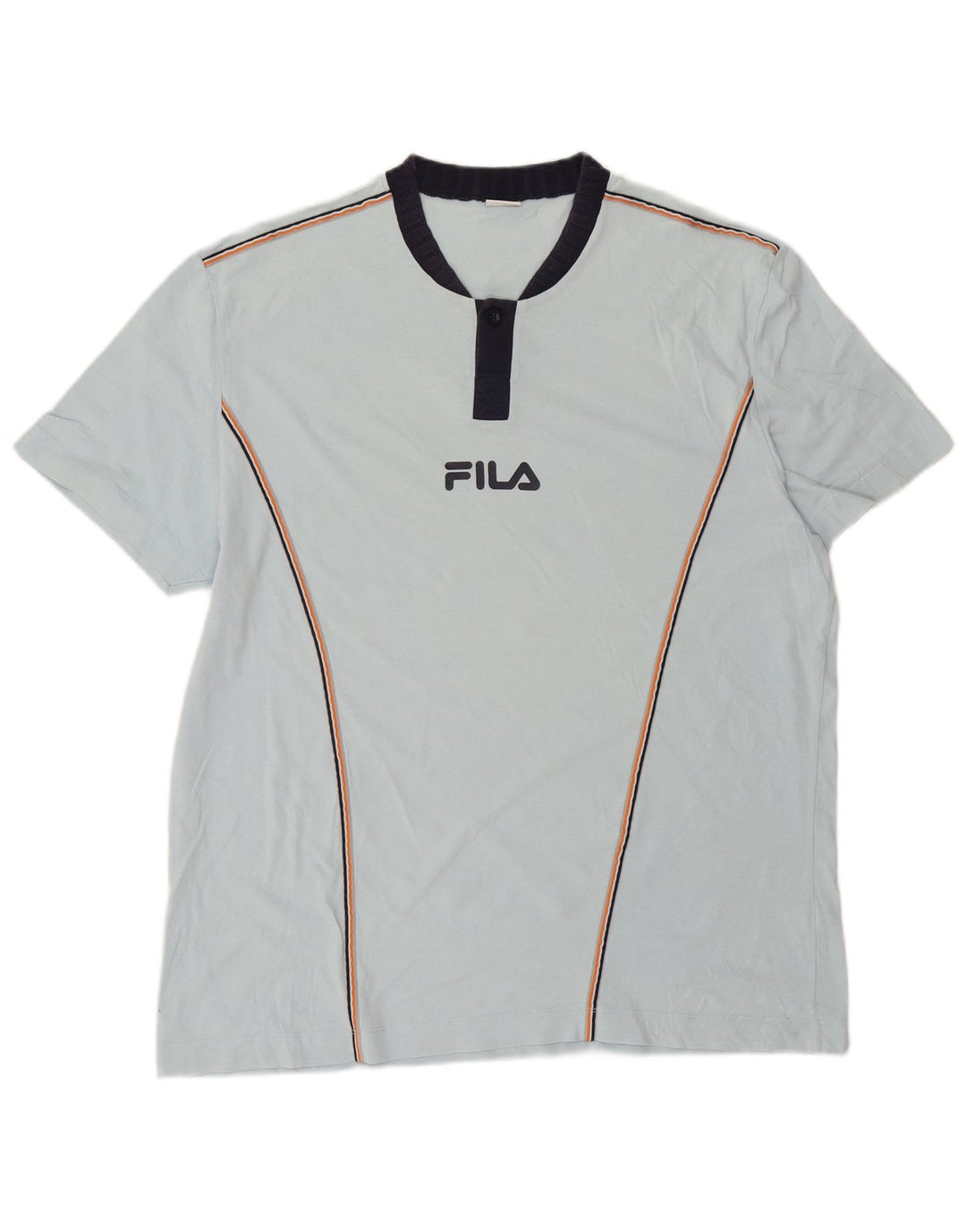 Fila Herre T-Shirt Top Stor Blå Bomuld