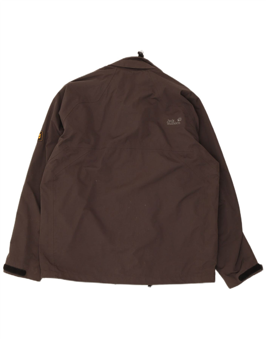 Jack Wolfskin Regnjakke til mænd UK 40/42 Stor grå polyamid