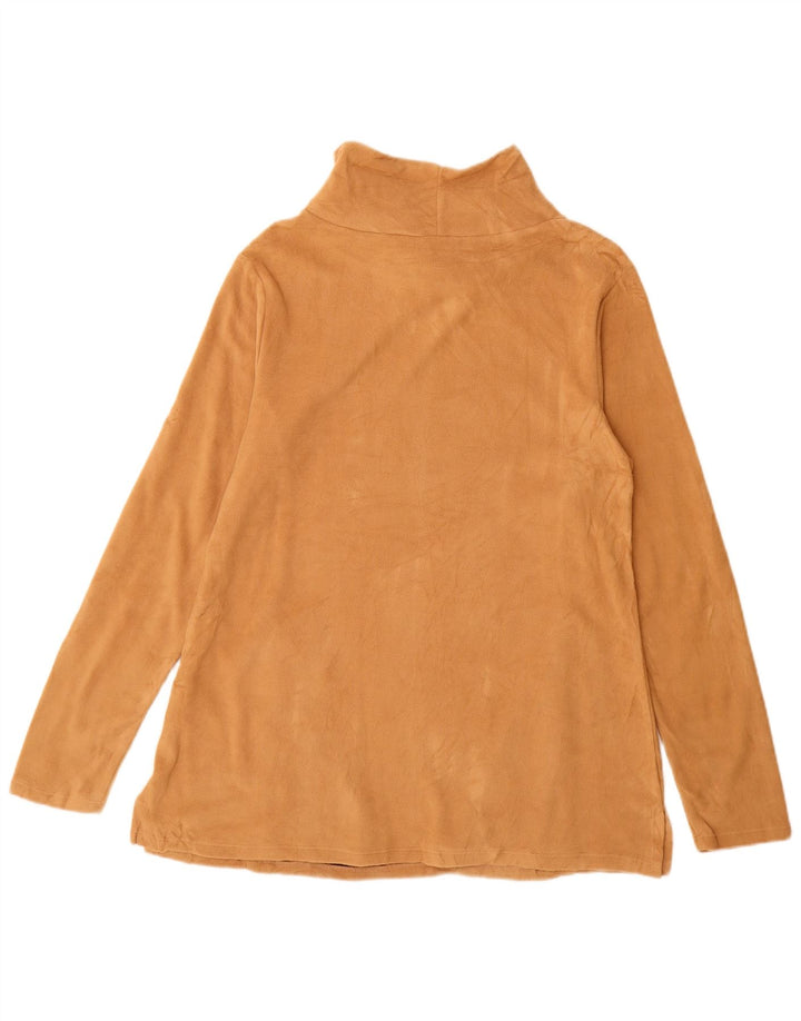 Eddie Bauer Dame Longline Fleece Jumper UK 14 Medium Brun Polyester