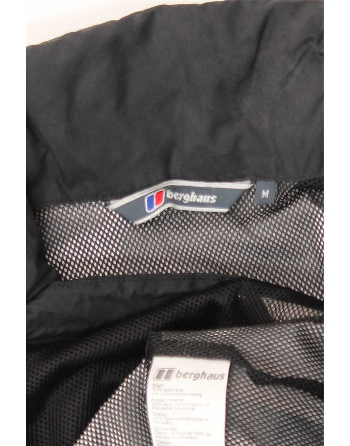 Berghaus Regnjakke med hætte til mænd UK 38 Medium Sort Nylon