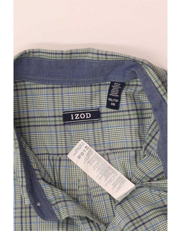 Izod herre Regular Fit skjorte 2XL grøn ternet bomuld
