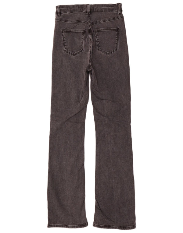 MARKS & SPENCER Womens Flare Slim Jeans UK 8 Small W24 L30 Grey Lyocell