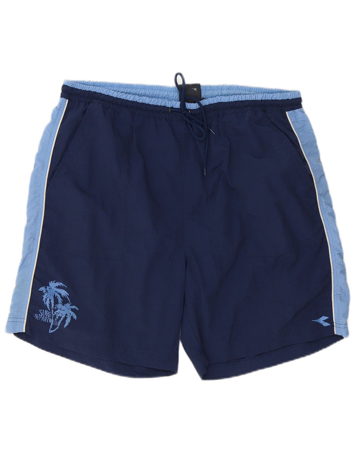 DIADORA Badeshorts til mænd 2XL Marineblå Colourblock Polyester