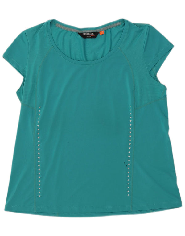 Mountain Warehouse Dame T-Shirt Top UK 18 XL turkis polyester