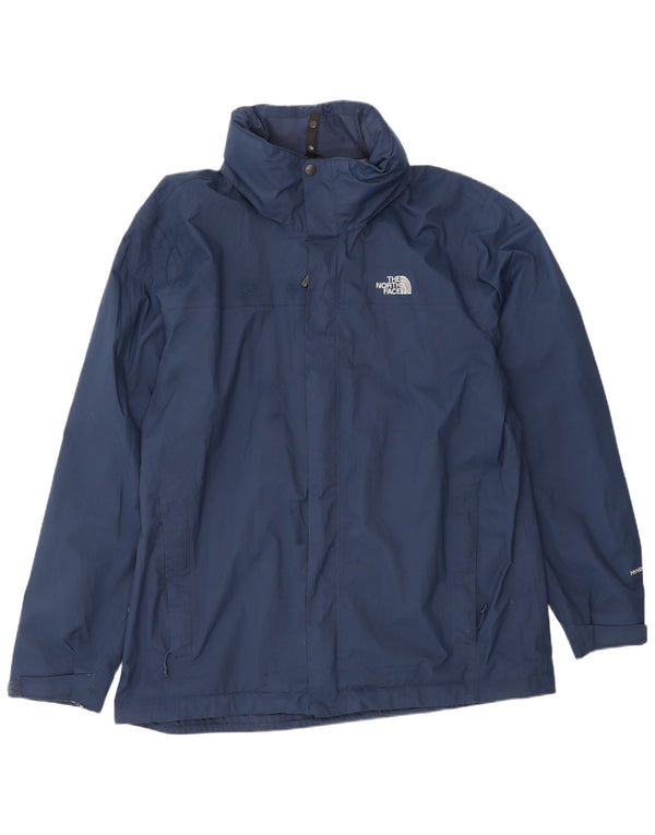 The North Face Herre Hyvent Regnjakke med hætte UK 42 XL Navy Blue Polyester