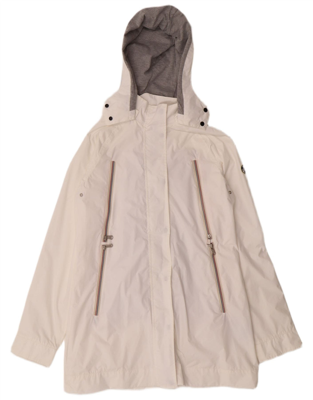 NORTH SAILS Womens Hooded Raincoat UK 10 Small White Polyamide