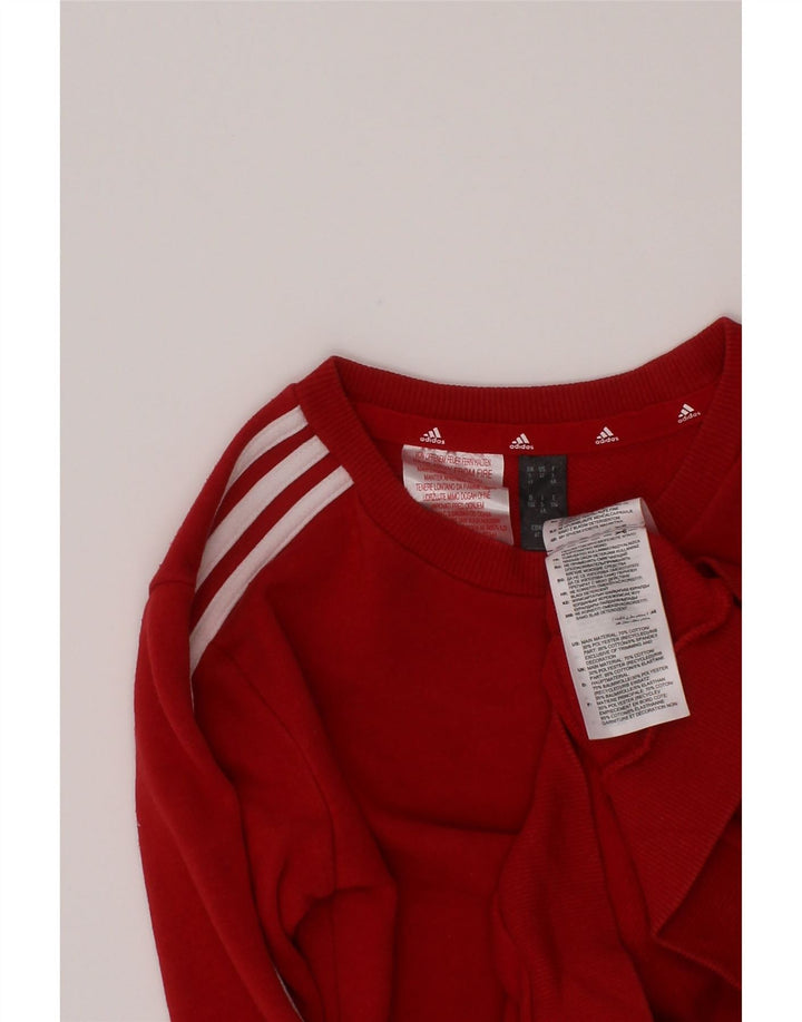 Adidas Pige Sweatshirt Jumper 3-4 År Rød Bomuld
