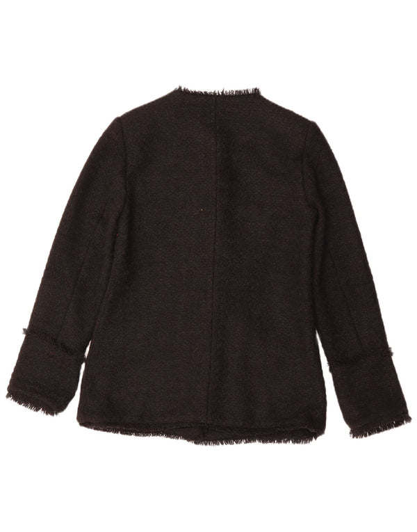 MONSOON Dame 5-knaps blazerjakke UK 10 Lille sort polyester