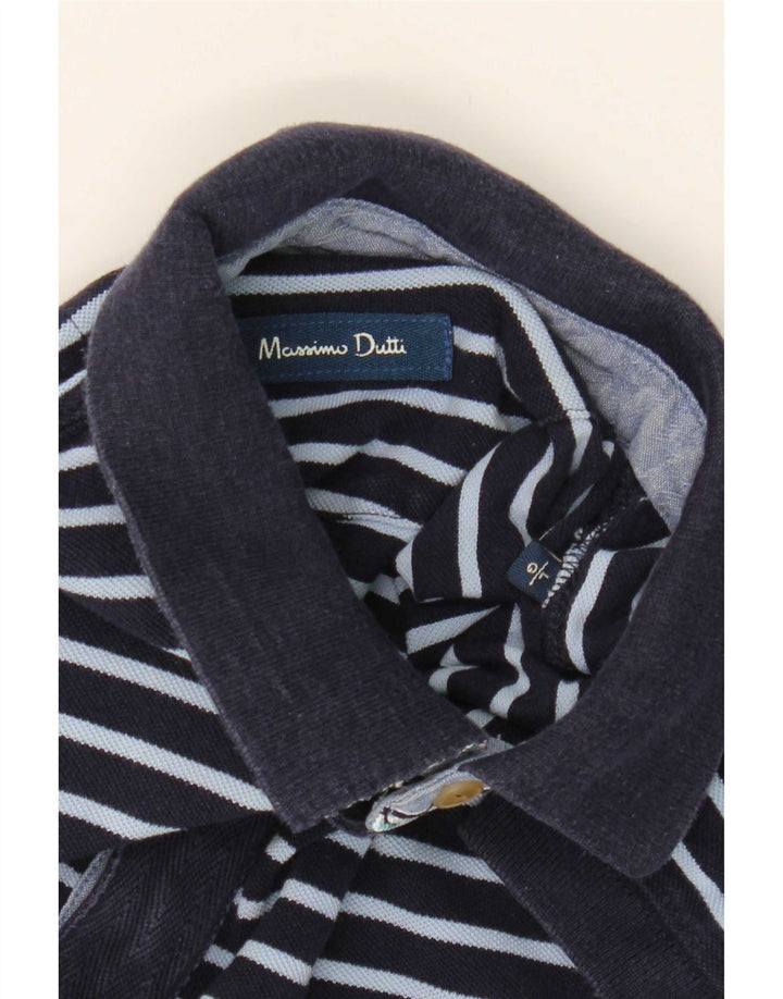 Massimo Dutti Herre poloshirt Stor marineblå stribet