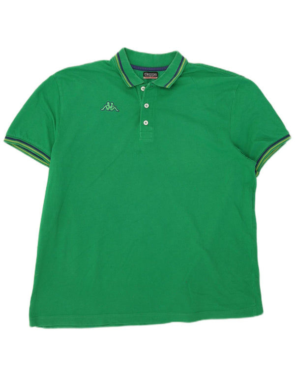 Kappa Polo Shirt til mænd 3XL Grøn Stribet