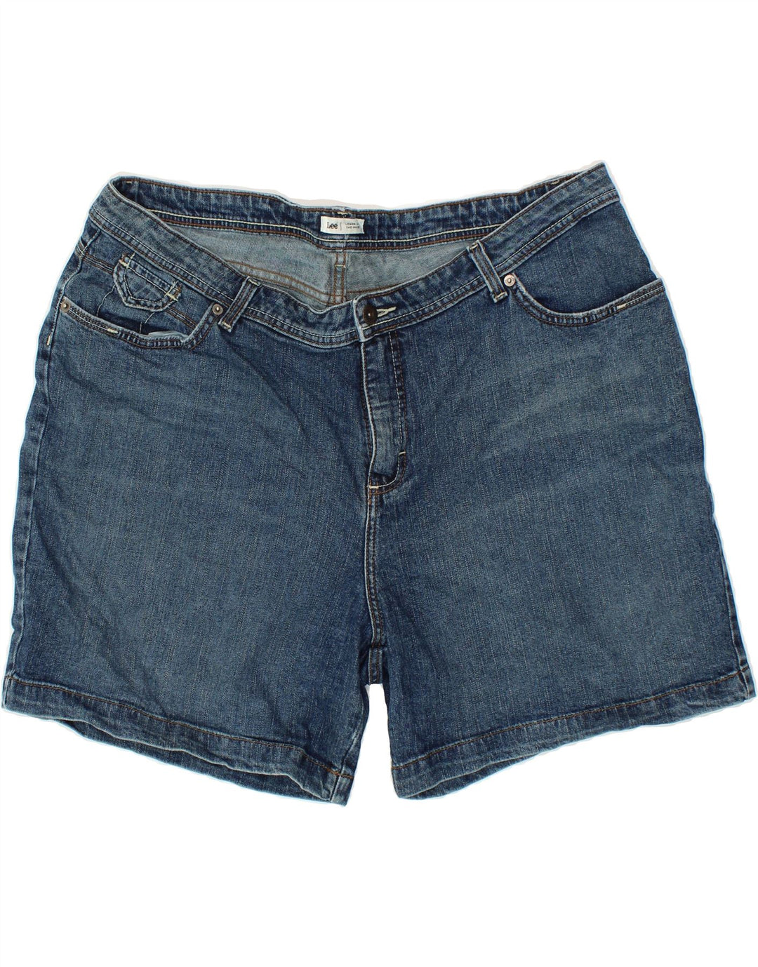 LEE Womens Denim Shorts UK 20 2XL W40 Blue Cotton Vintage Lee and Second-Hand Lee from Messina Hembry 