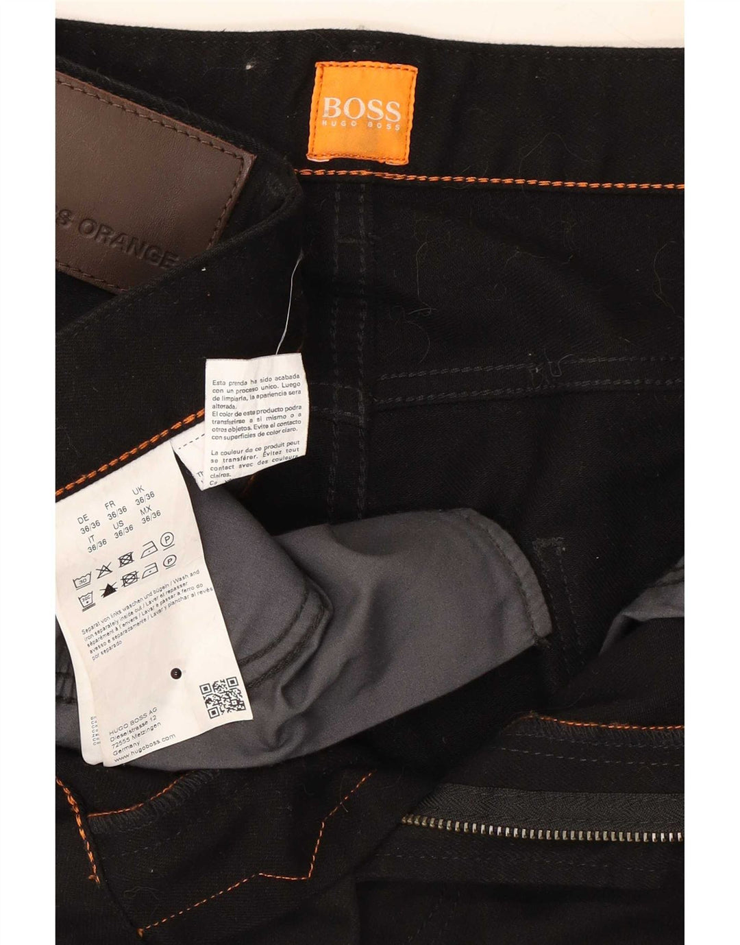 Hugo Boss Herre Slim Jeans W36 L36 Sort Bomuld