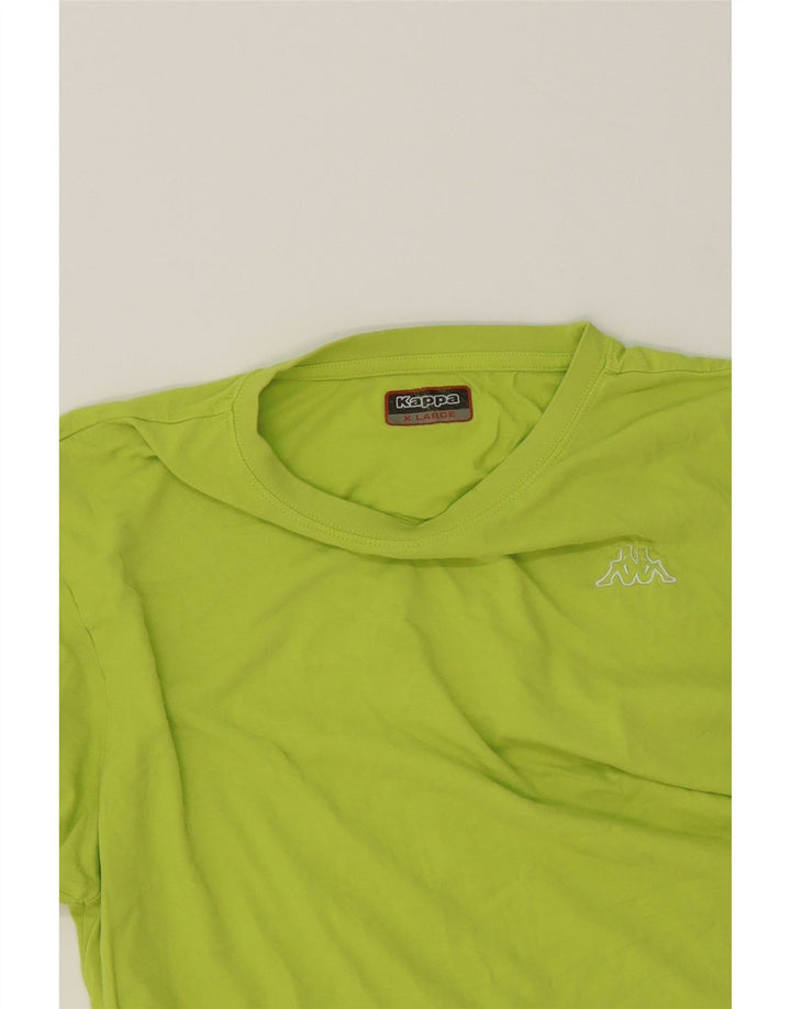 KAPPA Mens T-Shirt Top XL Green Vintage Kappa and Second-Hand Kappa from Messina Hembry 