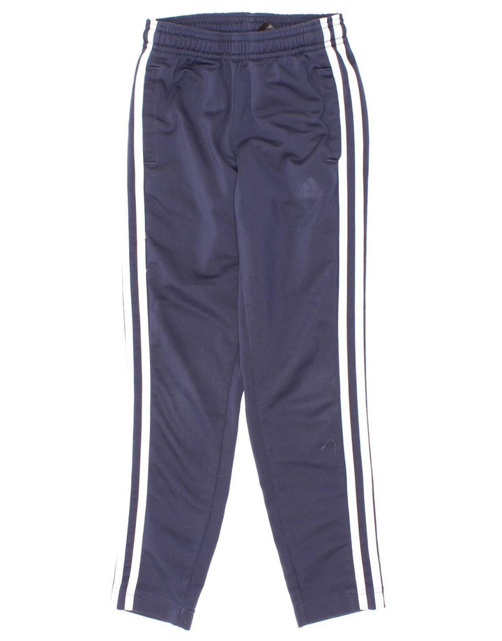 Adidas Boys Aeroready Tracksuit Bukser 7-8 år Navy Blue Polyester