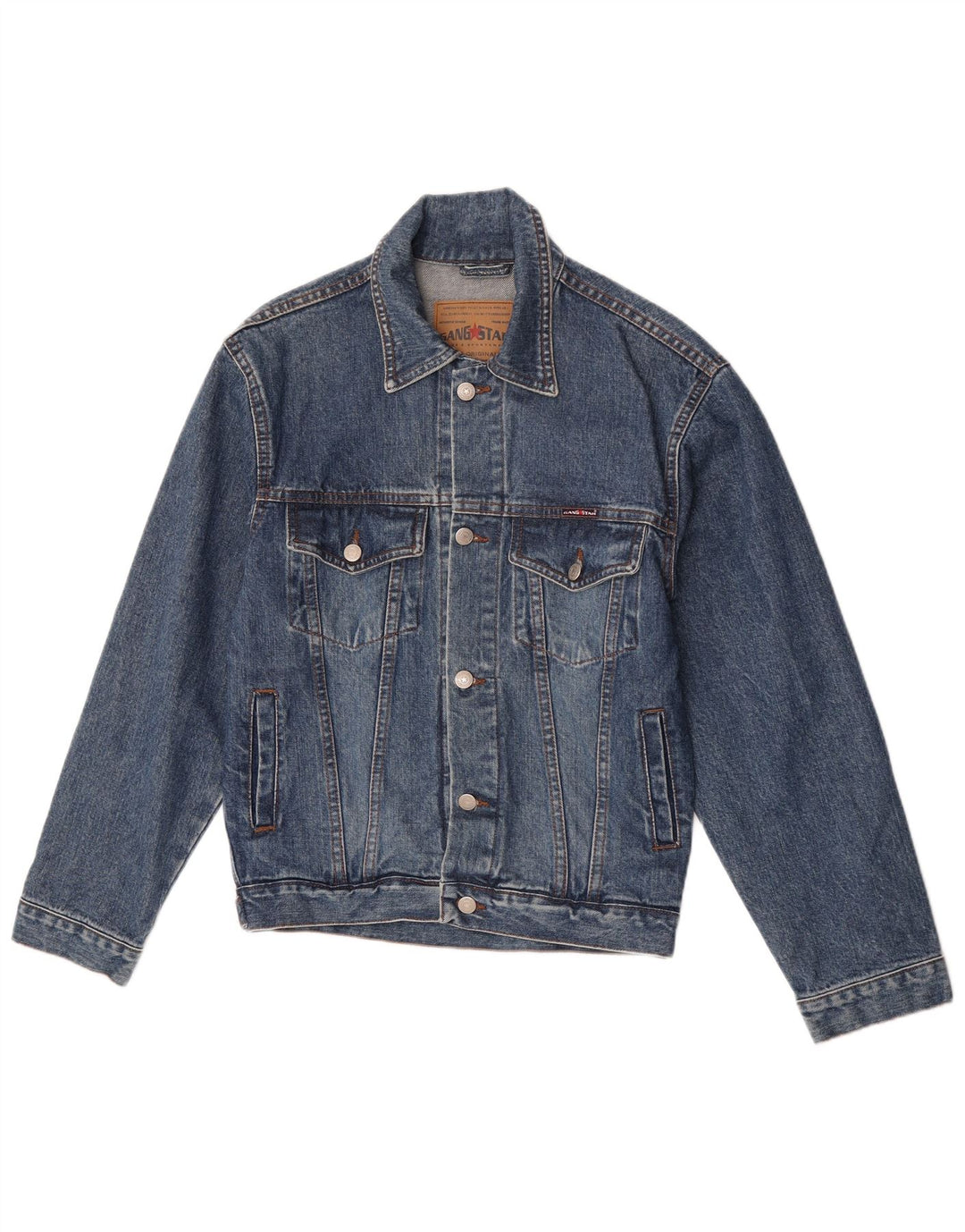 Vintage denimjakke til kvinder UK 10 Small Blue