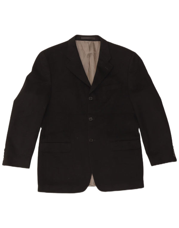 Marks & Spencer Herre 3-knaps blazerjakke UK 38 Medium Sort Uld