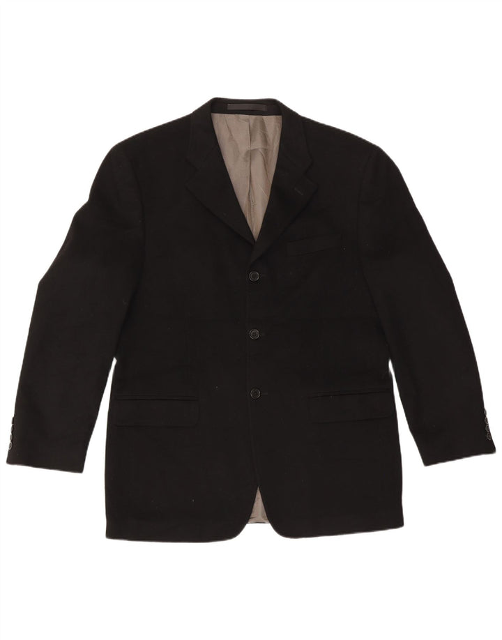 Marks & Spencer Herre 3-knaps blazerjakke UK 38 Medium Sort Uld
