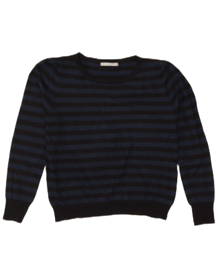 Marks & Spencer Dame Boat Neck Jumper Sweater UK 14 Medium Navy Blue