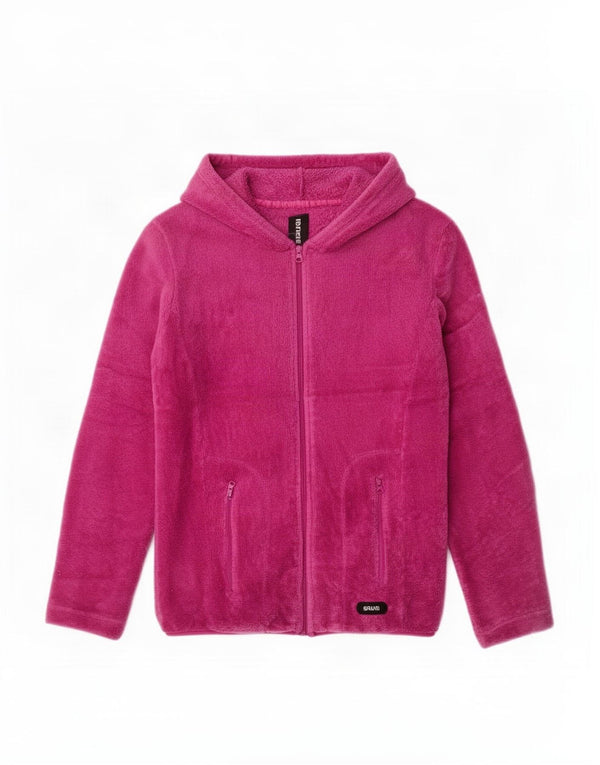 Brugi dame fleecejakke med hætte UK 16 Large Pink Polyester