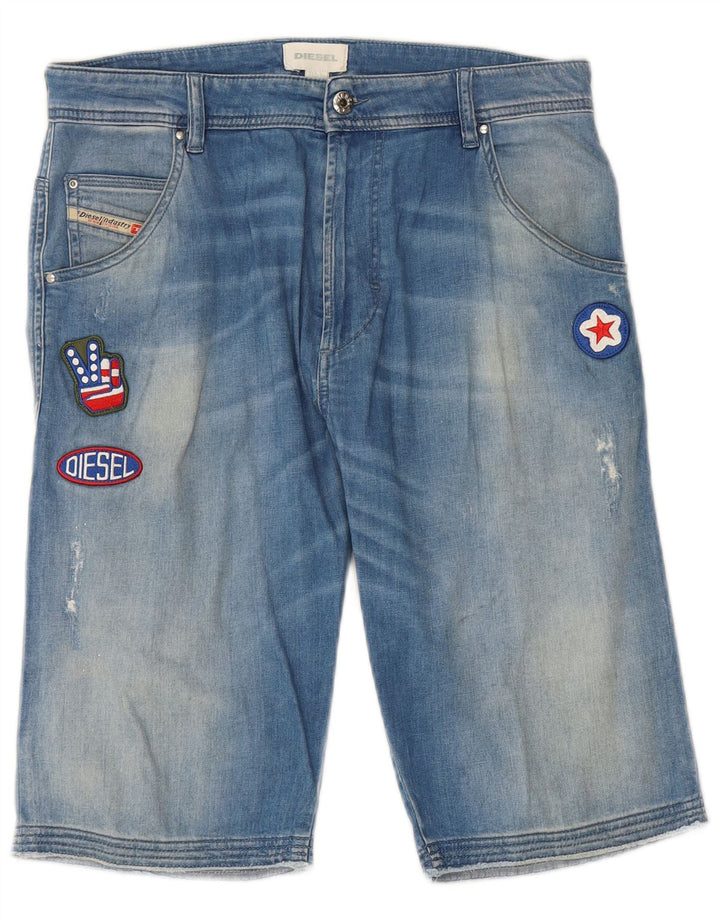 DIESEL Dame Denim Shorts UK 16 Large W32 Blue