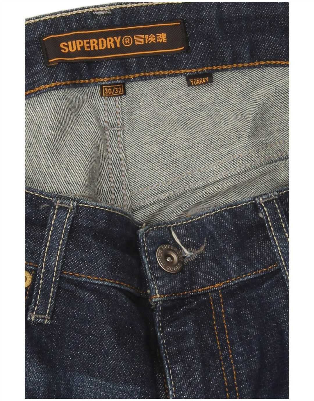 Superdry Slim Jeans til mænd W30 L32 blå bomuld