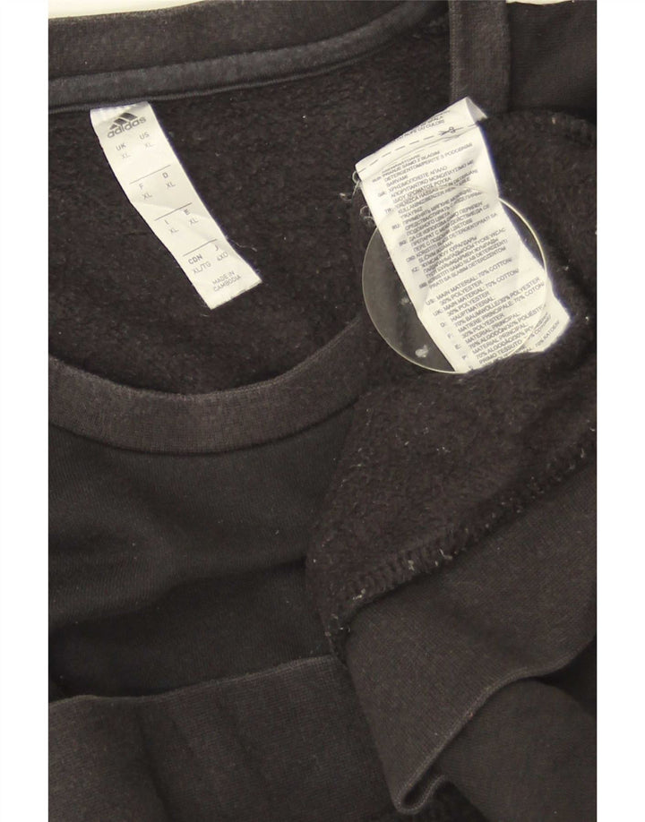 Adidas Herre Sweatshirt Jumper XL Sort Bomuld