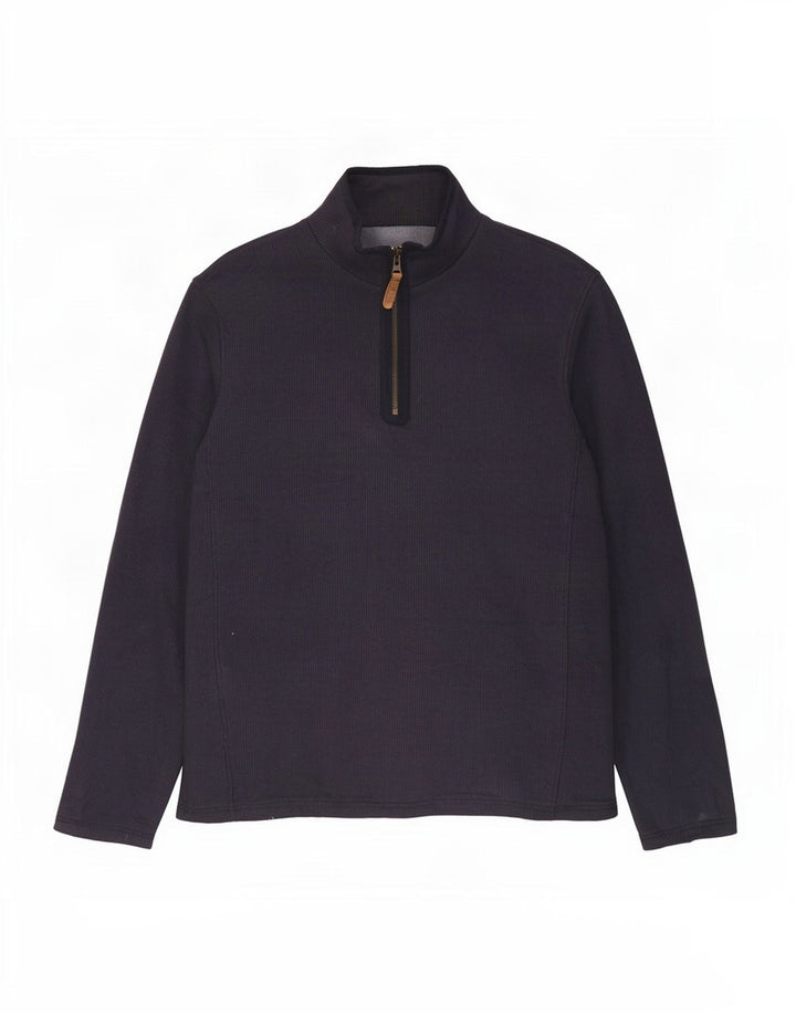 Mountain Warehouse Herre Zip Neck Sweatshirt Jumper Medium Navy Blue Bomuld