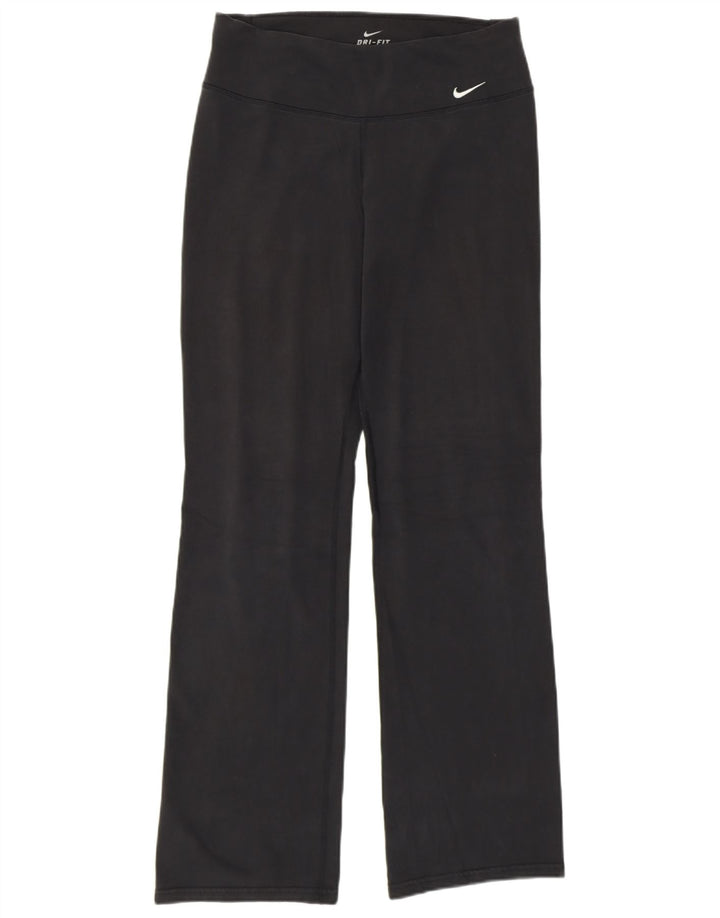 Nike Dame Dri Fit træningsdragt Bukser UK 12 Medium Sort Bomuld