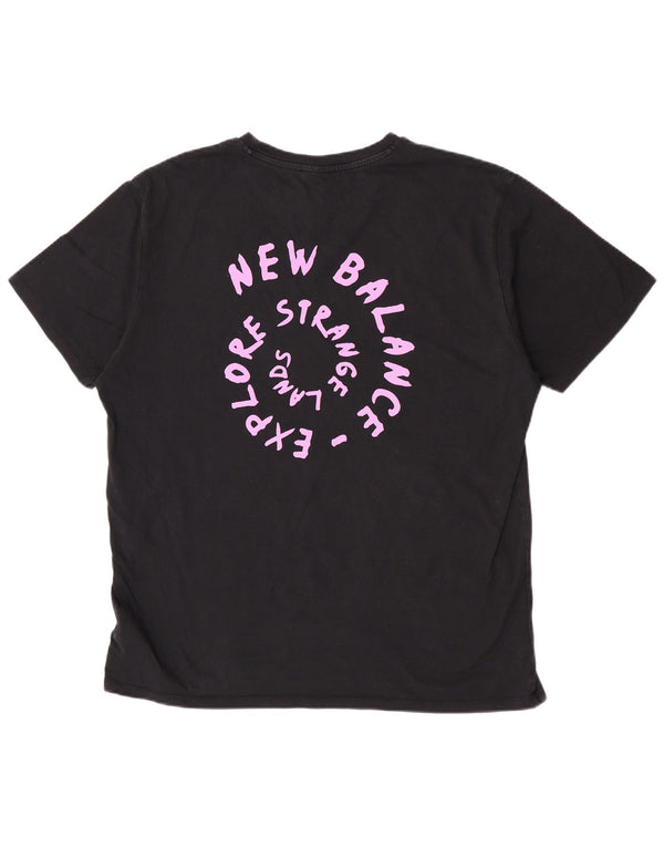 New Balance Herre grafisk T-shirt top XL sort bomuld