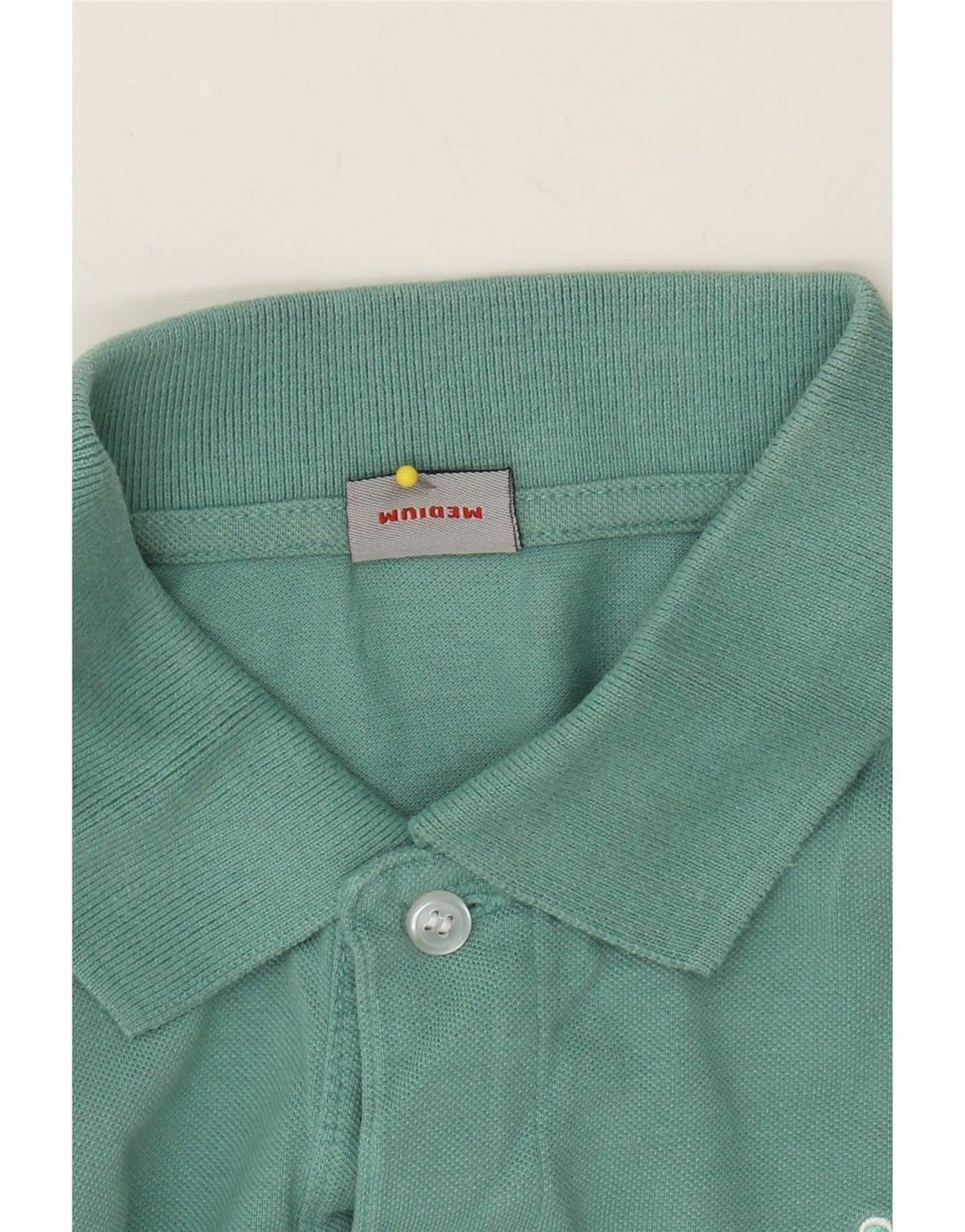 KAPPA Mens Long Sleeve Polo Shirt Medium Turquoise Cotton Vintage Kappa and Second-Hand Kappa from Messina Hembry 