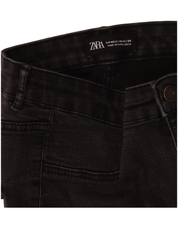 Zara Dame Distressed Skinny Jeans EU 40 Medium W30 L28 Sort