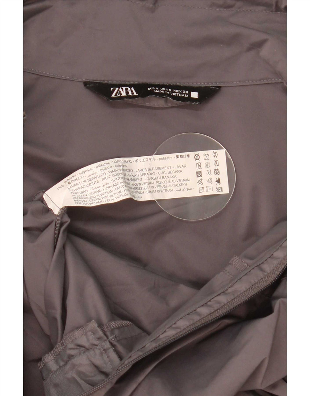 Zara Træningsdragt til mænd, topjakke, lille grå polyester