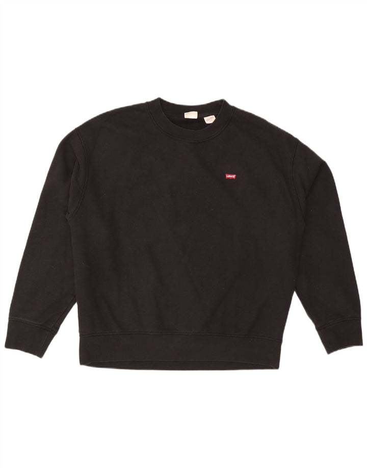 Levi's Sweatshirt til mænd, stor sort bomuld