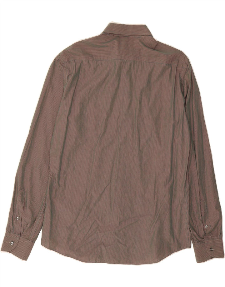 ROCCOBAROCCO Mens Shirt Large Pink Pinstripe Vintage Roccobarocco and Second-Hand Roccobarocco from Messina Hembry 