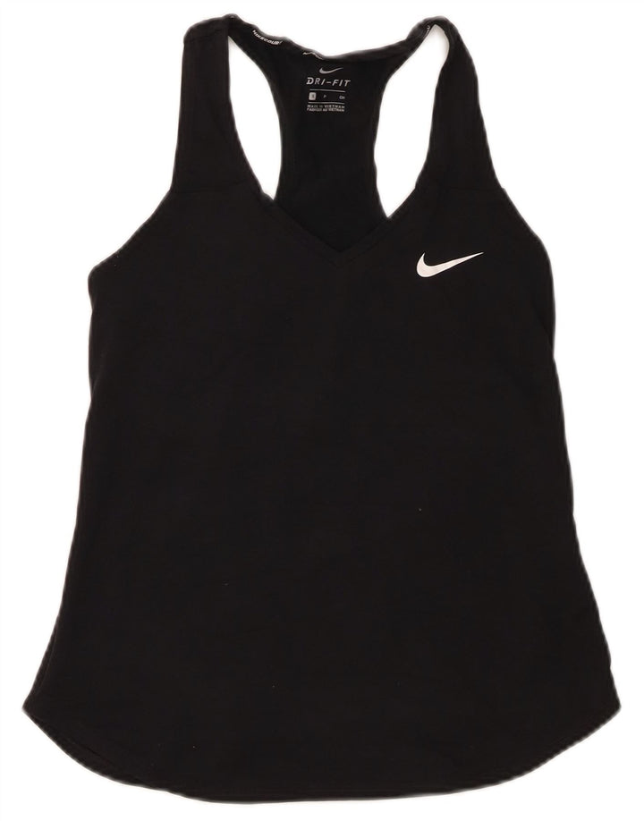 Nike Dame Dri Fit Vest Top UK 8 Lille Sort