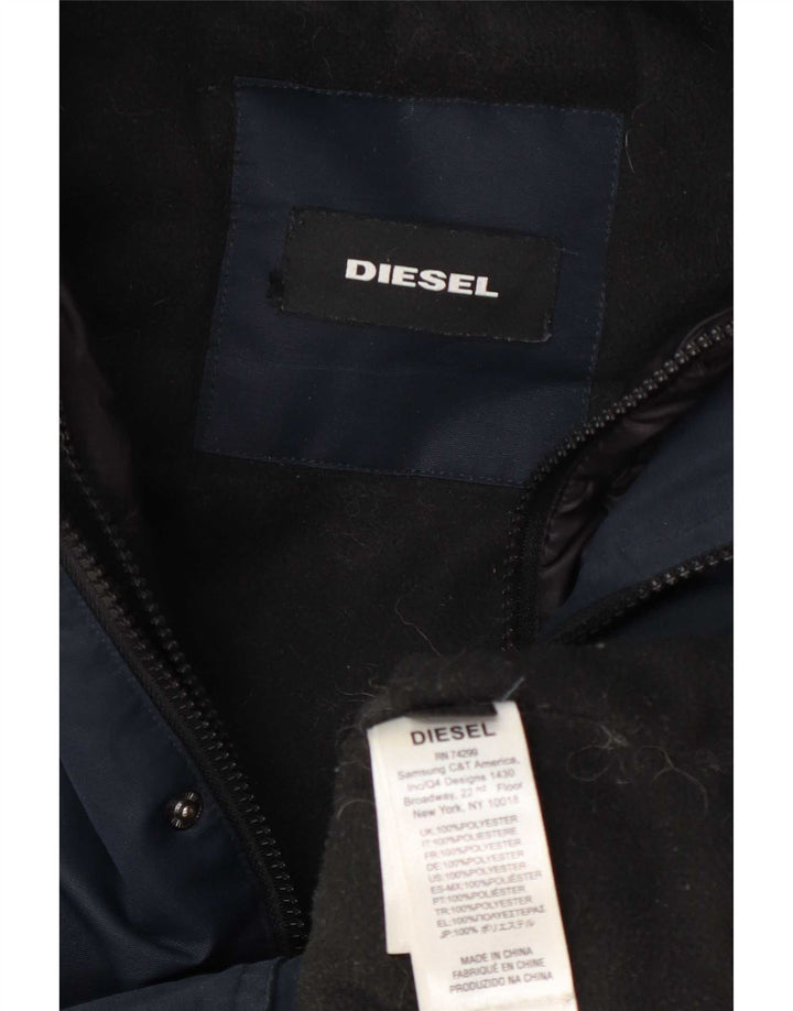 Diesel drenge hætte polstret jakke 13-14 år marineblå polyester