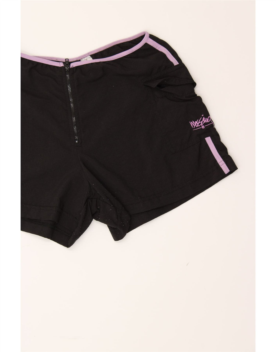 MOSSIMO Womens Graphic Sport Shorts UK 10 Small  Black Vintage Mossimo and Second-Hand Mossimo from Messina Hembry 