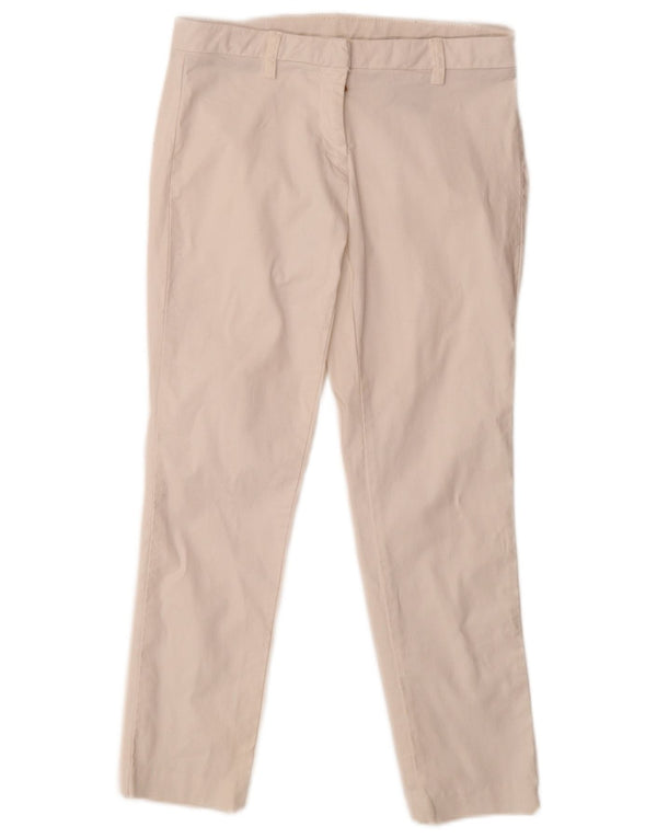 Kappa Dame Cropped Trousers IT 38 XS W28 L24 Hvid Bomuld