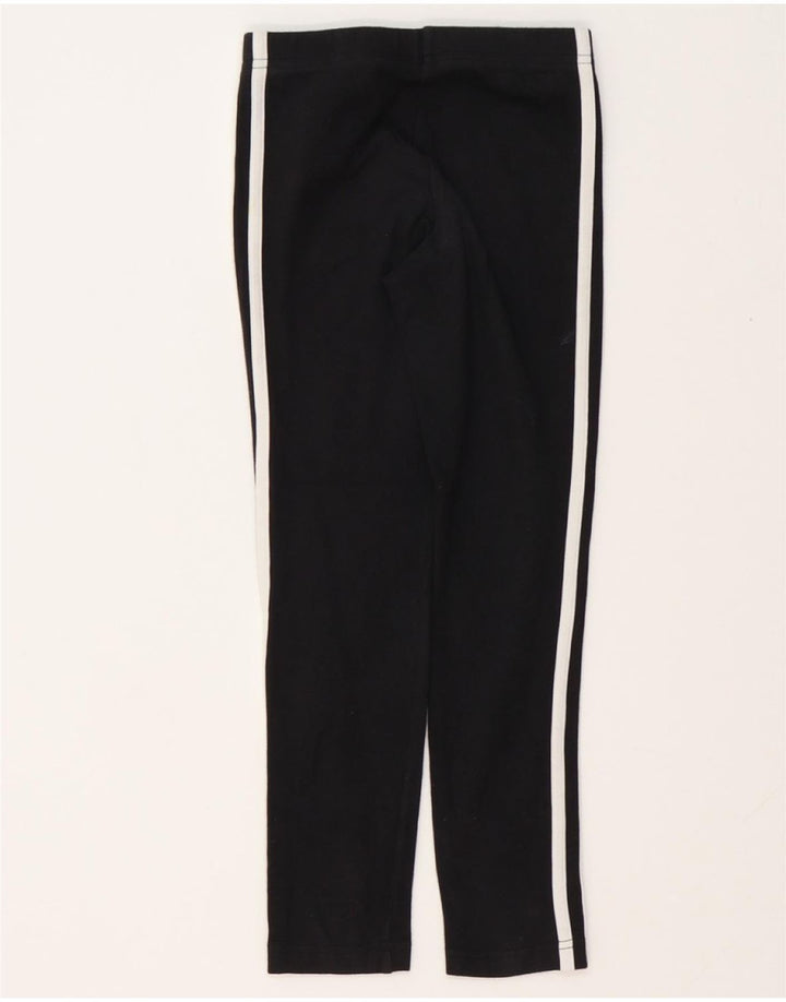 ADIDAS Girls Leggings 9-10 Years Black Cotton