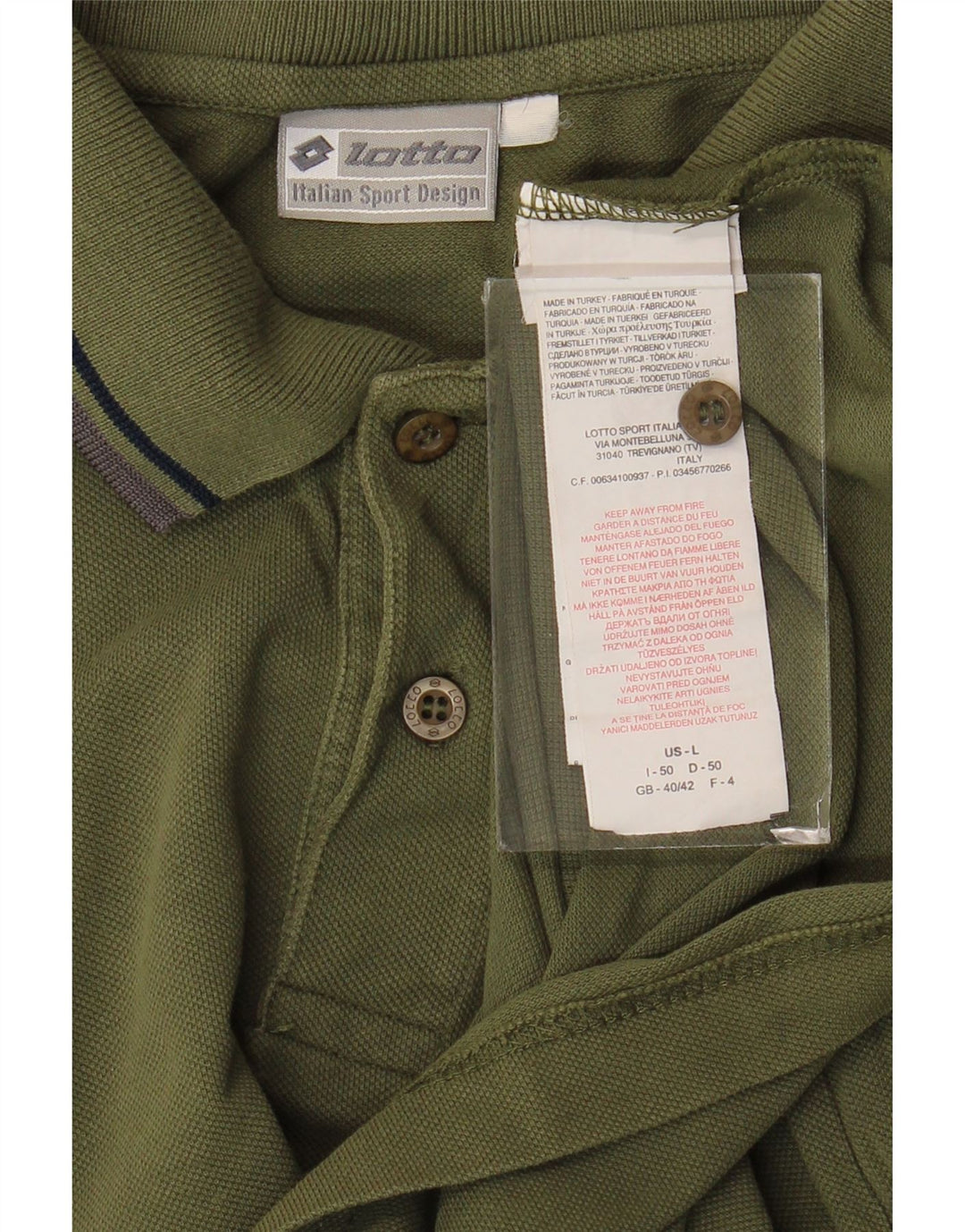 LOTTO Poloskjorte til mænd IT 50 Medium Khaki Bomuld