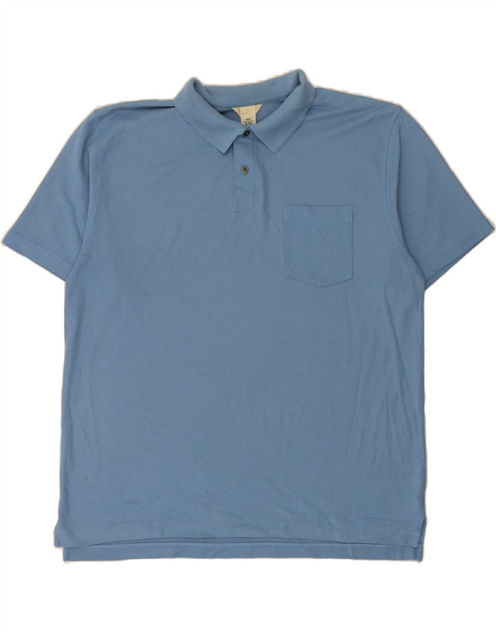 L.L.BEAN Mens Polo Shirt XL Blue Cotton Vintage L.L.Bean and Second-Hand L.L.Bean from Messina Hembry 