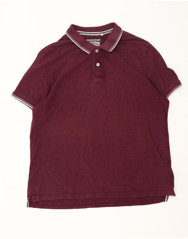 Fat Face herre poloshirt 3XL rødbrun stribet bomuld