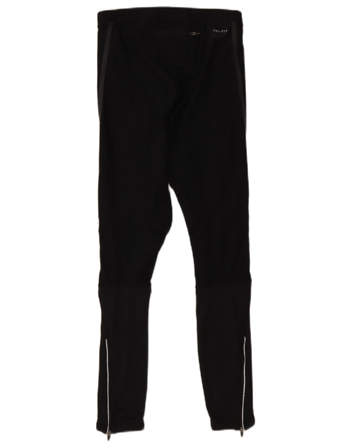 Nike Dame Dri Fit Leggings UK 12 Medium Sort Polyester